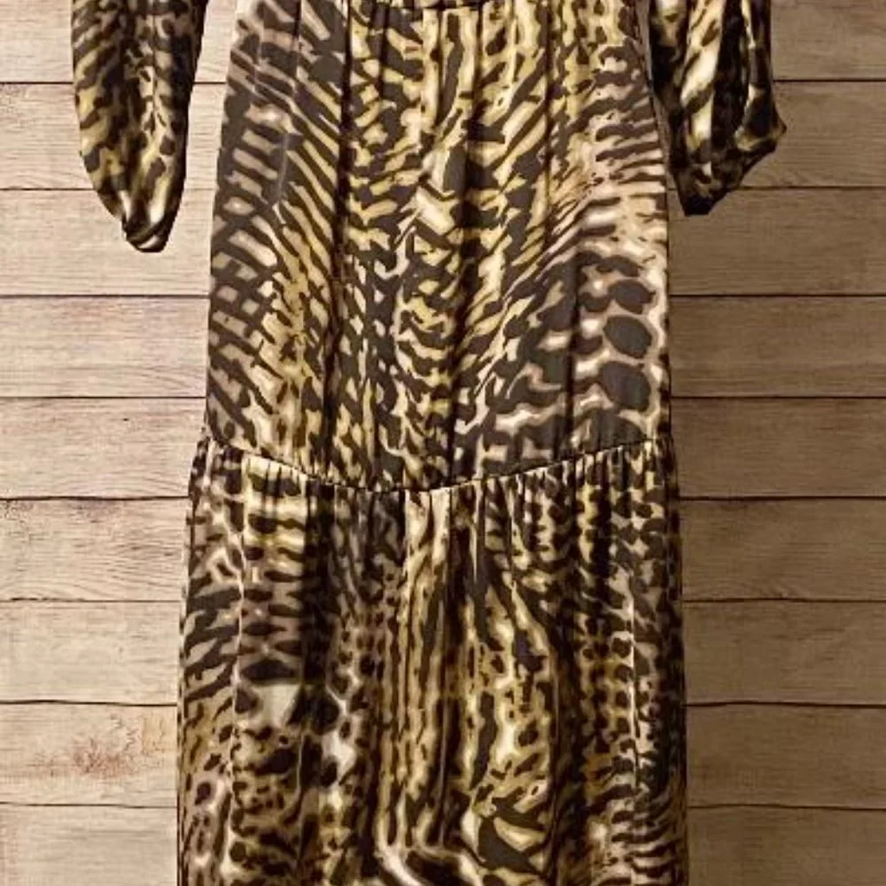 Leopard Maxi  Dress Size 6 - Picture 4 of 5